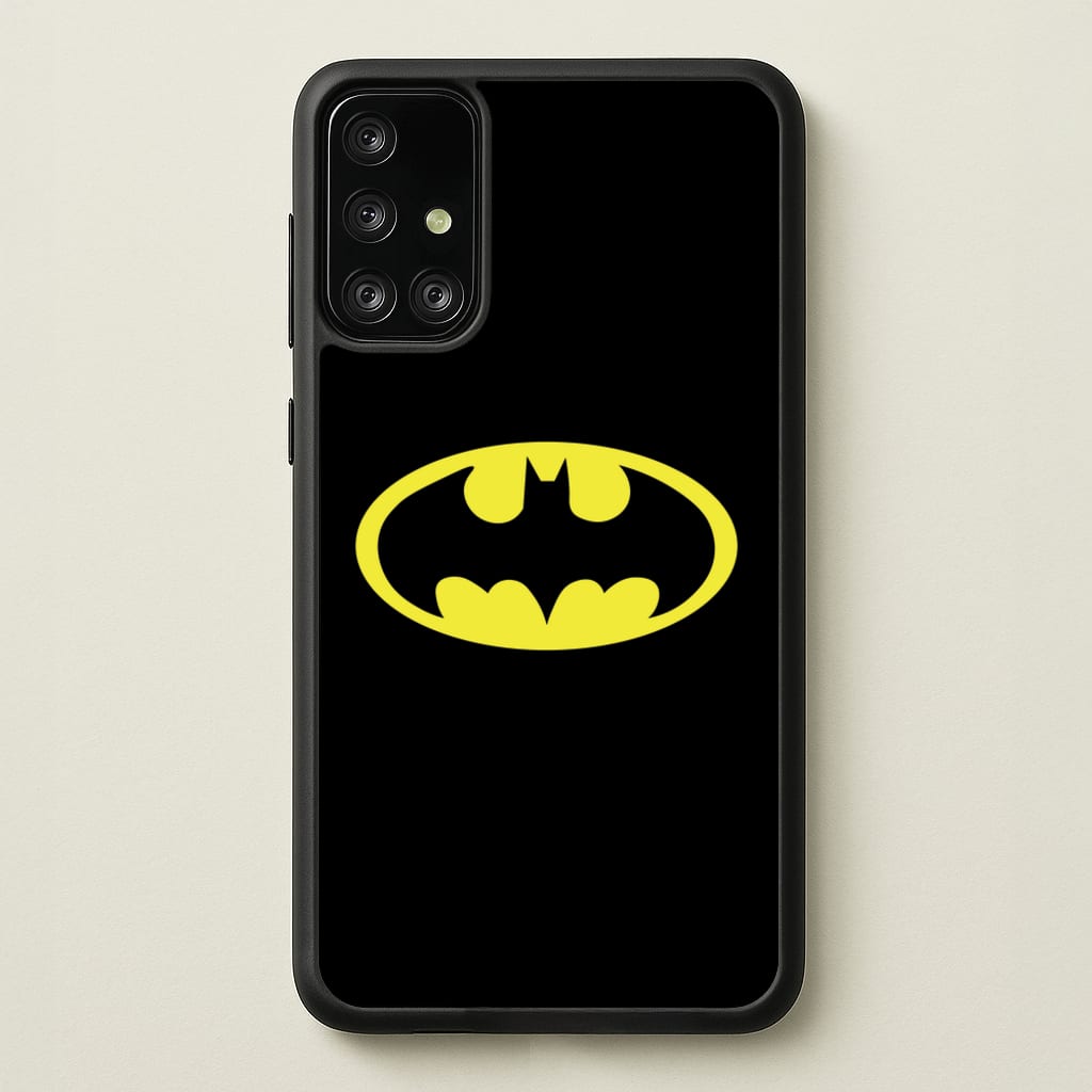 Black Bat Superhero Logo - Batman Phone Case for Galaxy A71