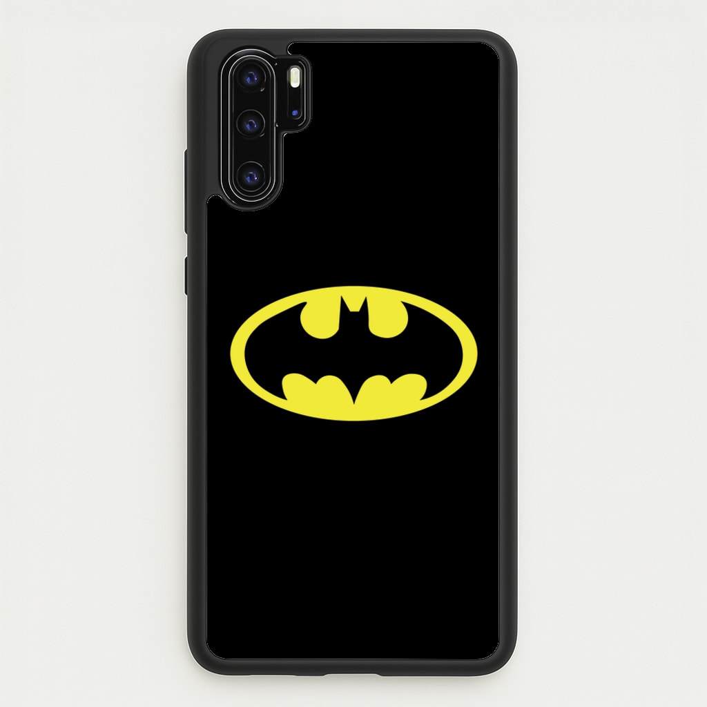 Black Bat Superhero Logo - Batman Phone Case for Huawei P30 Pro
