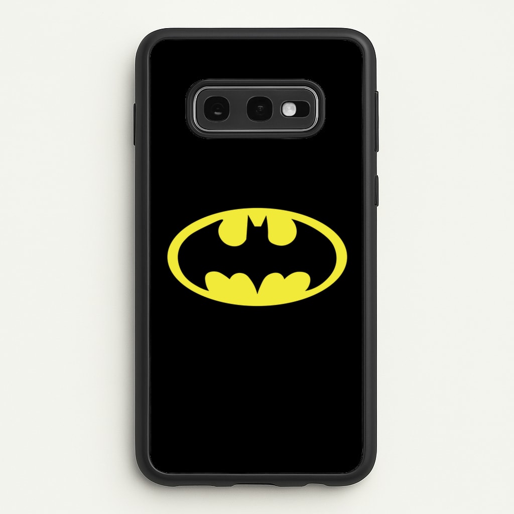 Black Bat Superhero Logo - Batman Phone Case for Galaxy S10e