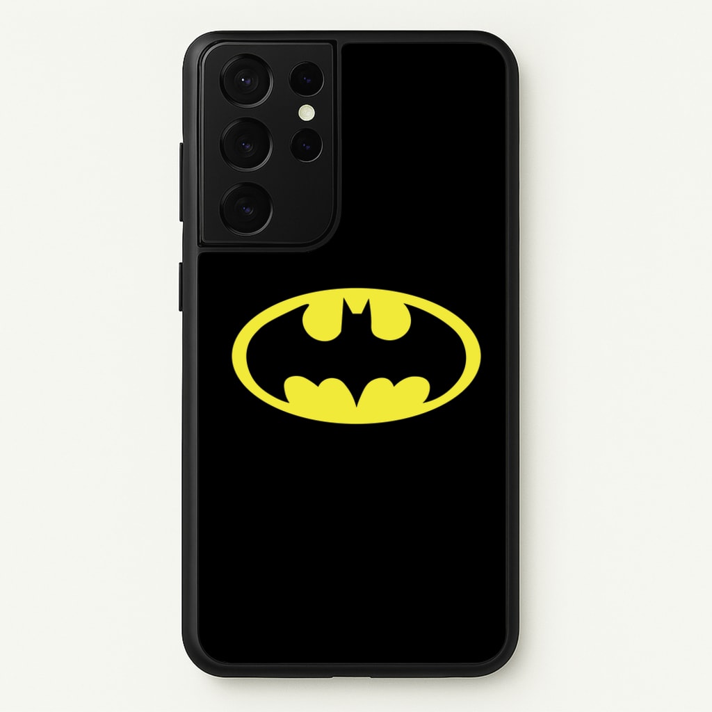Black Bat Superhero Logo - Batman Phone Case for Galaxy S21 Ultra