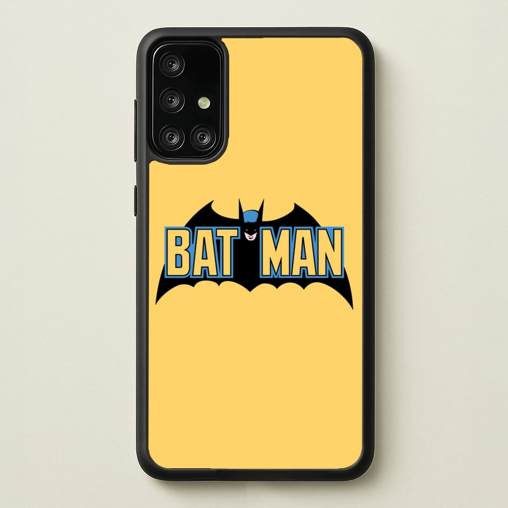 Yellow Bat Superhero Logo - Batman Phone Case for Galaxy A71