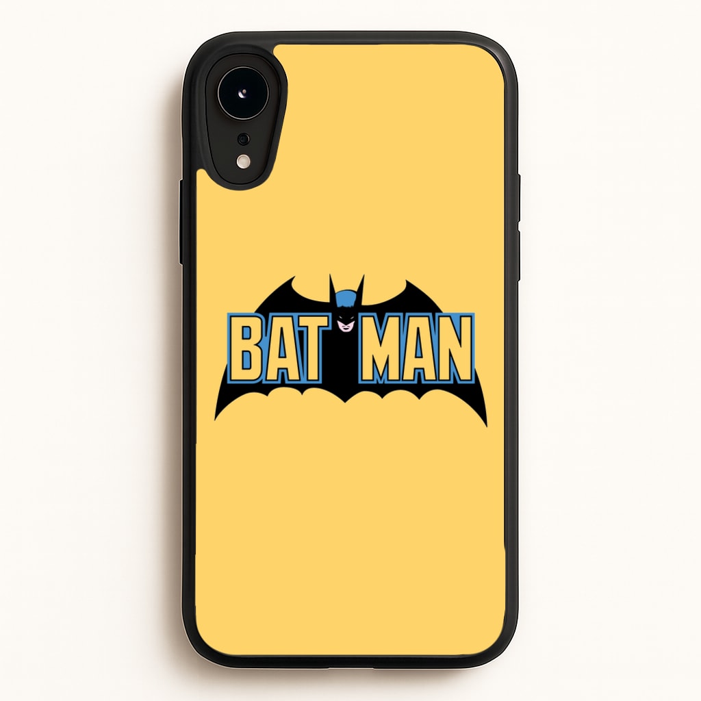 Yellow Bat Superhero Logo - Batman Phone Case for iPhone XR