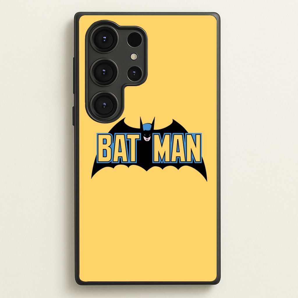 Yellow Bat Superhero Logo - Batman Phone Case for Galaxy S25 Ultra
