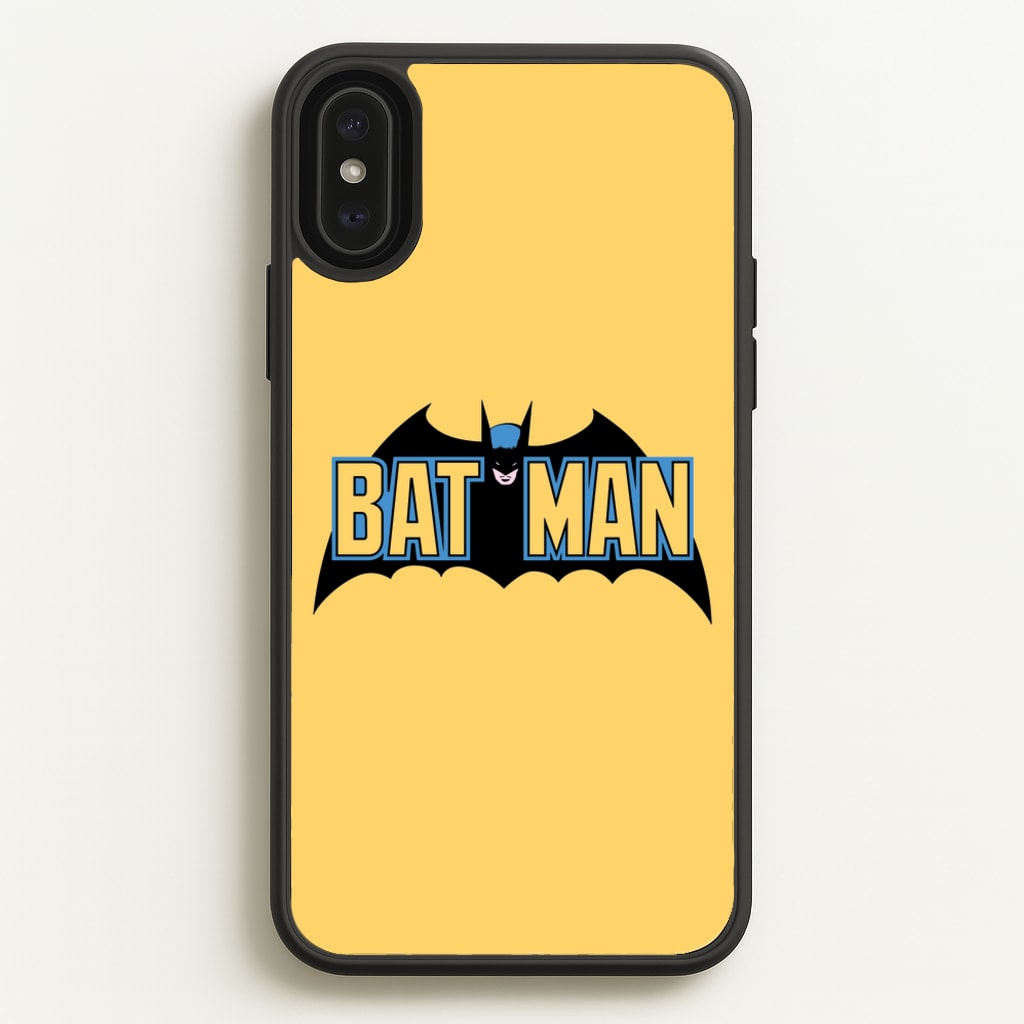 Yellow Bat Superhero Logo - Batman Phone Case for iPhone XS Max