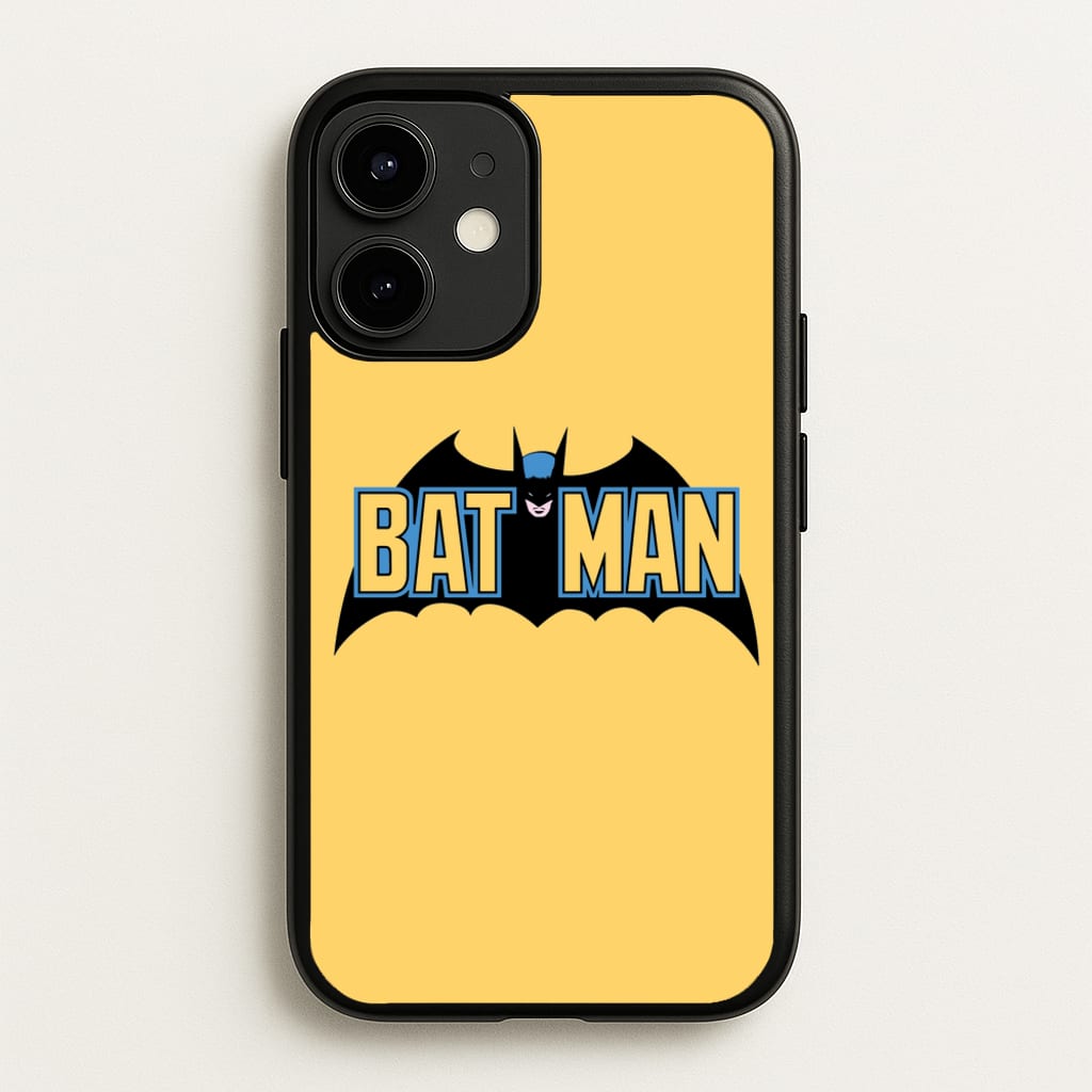Yellow Bat Superhero Logo - Batman Phone Case for iPhone 12 / 12 Pro