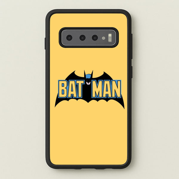 Yellow Bat Superhero Logo - Batman Phone Case for Galaxy S10