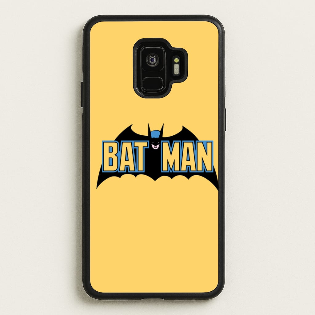 Yellow Bat Superhero Logo - Batman Phone Case for Galaxy S9