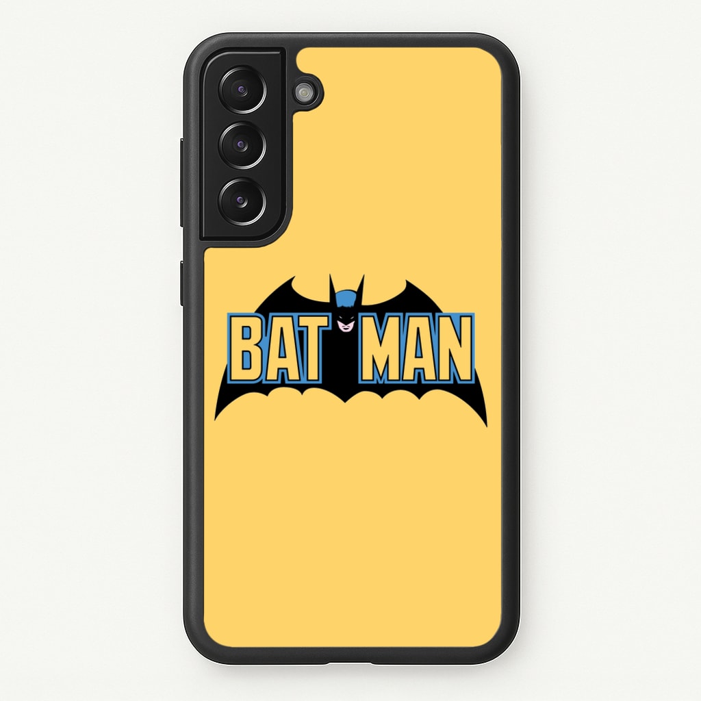 Yellow Bat Superhero Logo - Batman Phone Case for Galaxy S21FE