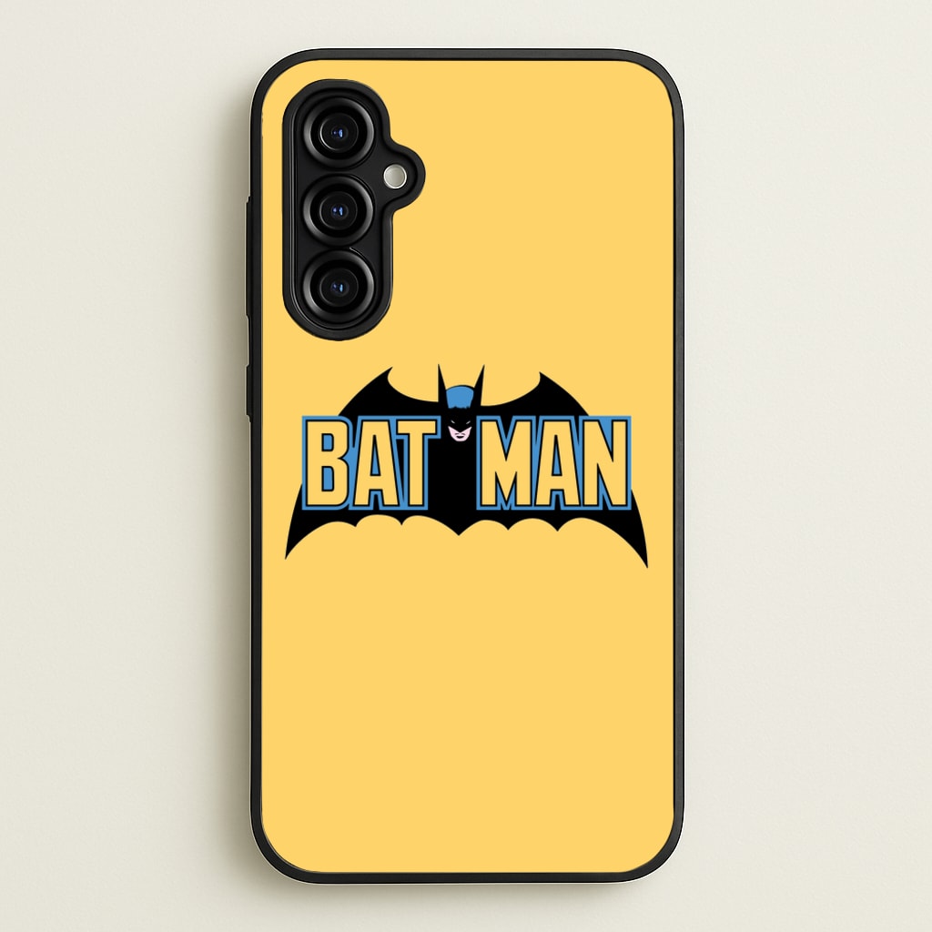 Yellow Bat Superhero Logo - Batman Phone Case for Galaxy A54