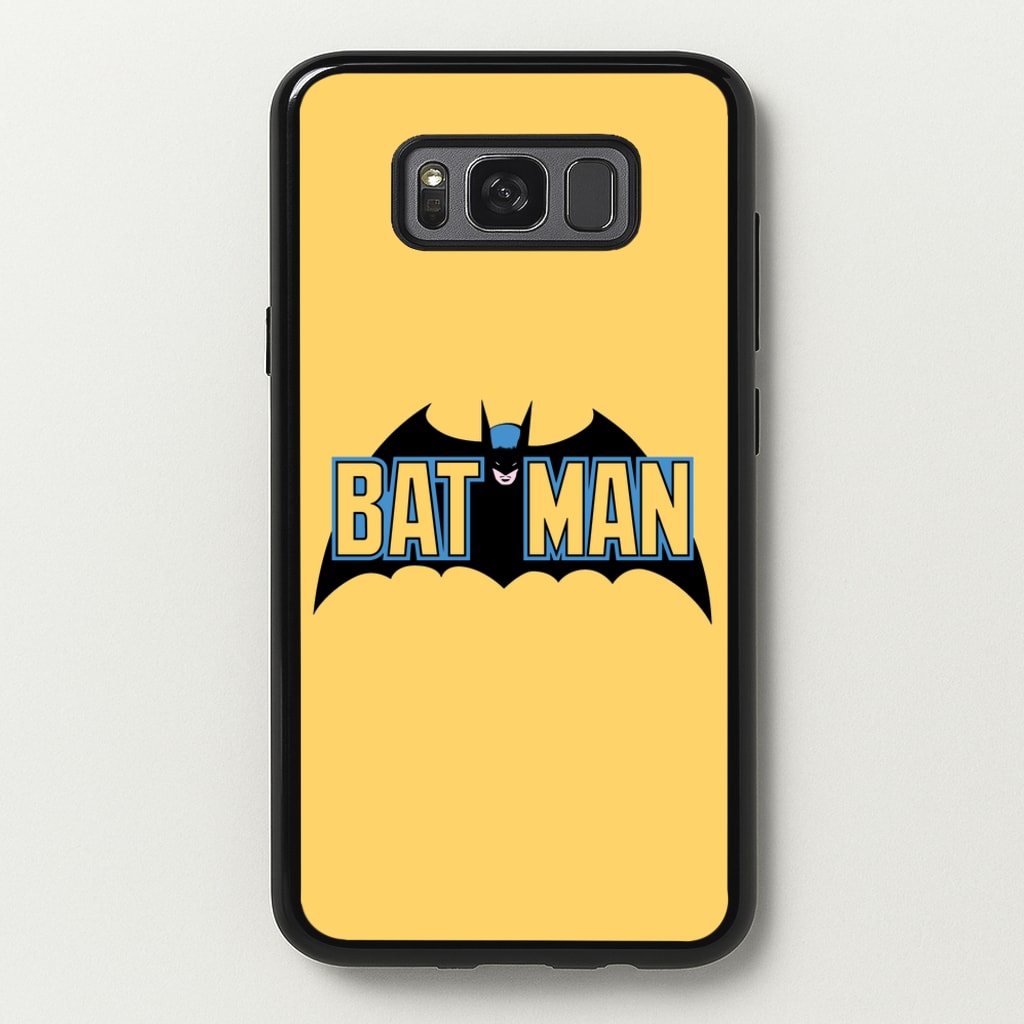 Yellow Bat Superhero Logo - Batman Phone Case for Galaxy S8