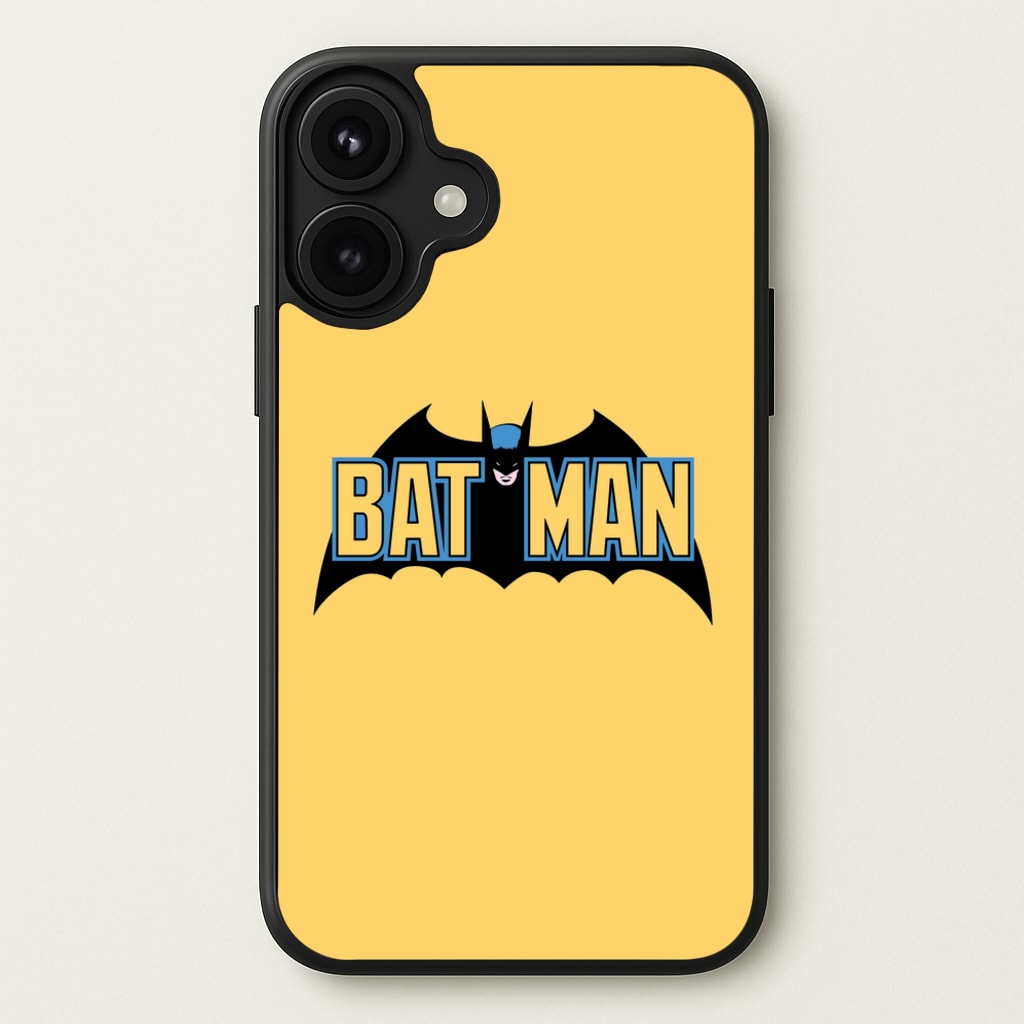 Yellow Bat Superhero Logo Phone Case for iPhone 17