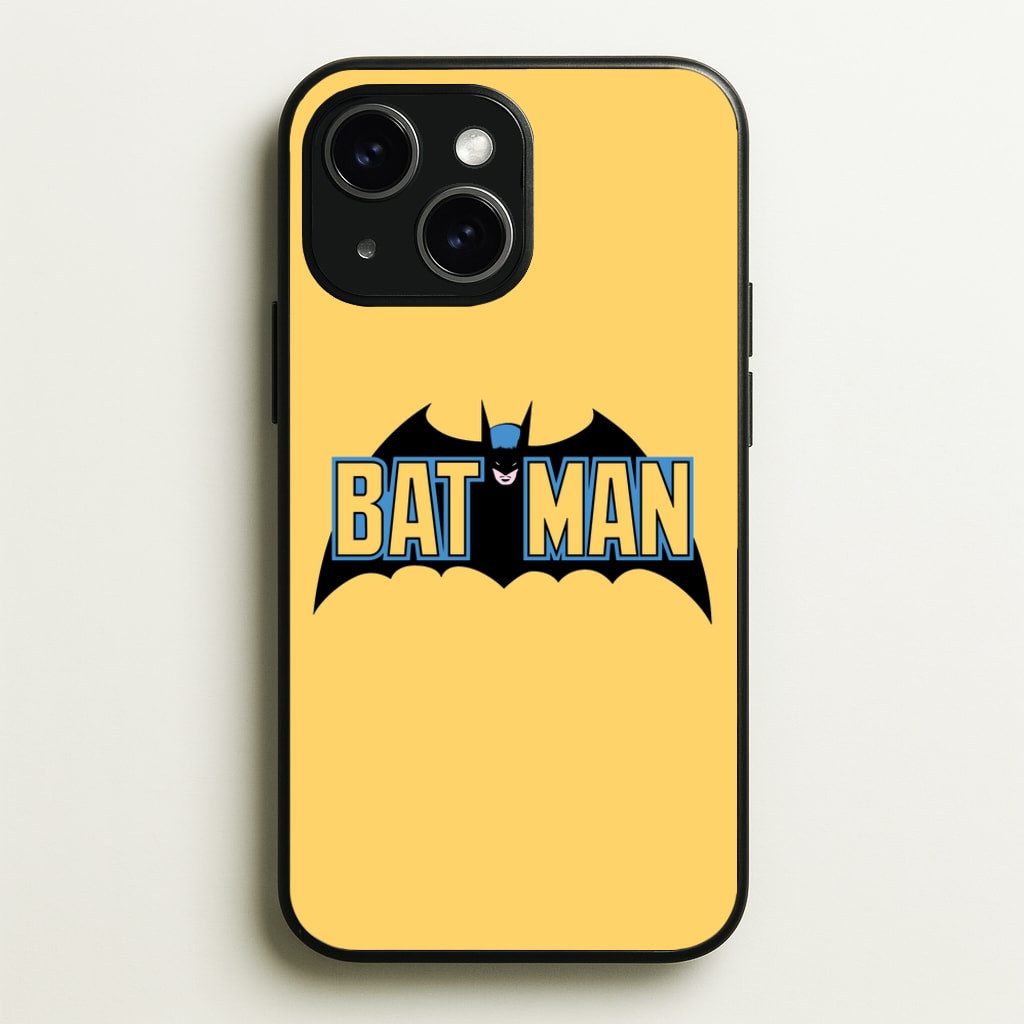 Yellow Bat Superhero Logo - Batman Phone Case for iPhone 15