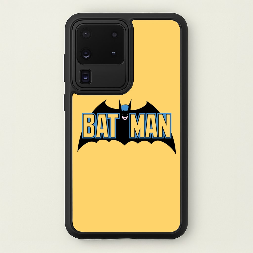Yellow Bat Superhero Logo - Batman Phone Case for Galaxy S20 Ultra