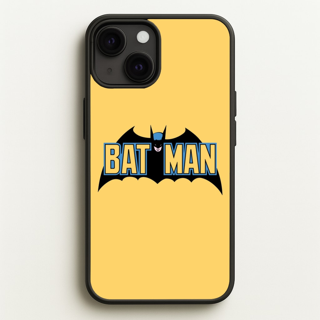 Yellow Bat Superhero Logo - Batman Phone Case for iPhone 13