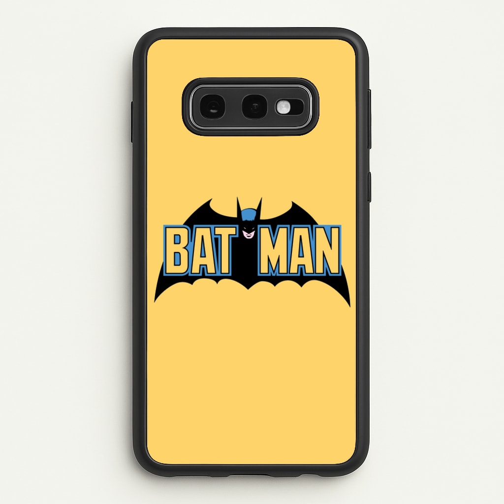 Yellow Bat Superhero Logo - Batman Phone Case for Galaxy S10e