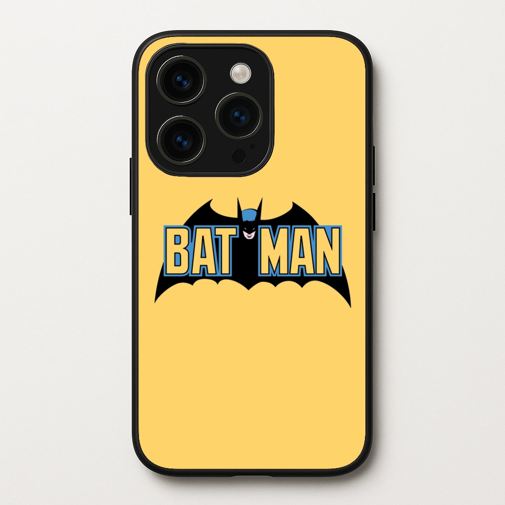 Yellow Bat Superhero Logo - Batman Phone Case for iPhone 14 Pro