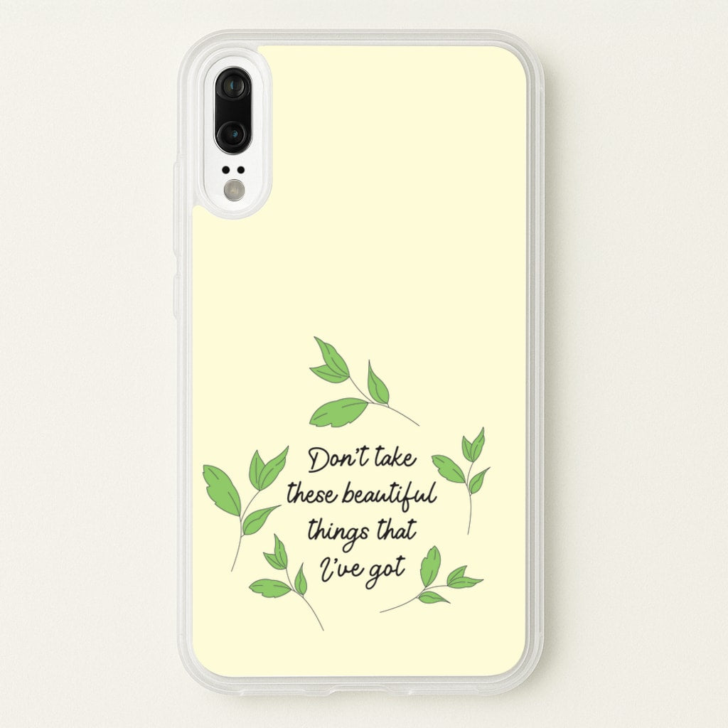 Don't Take These Beautiful Things That I've Got - Benson Boone Phone Case for Huawei P20