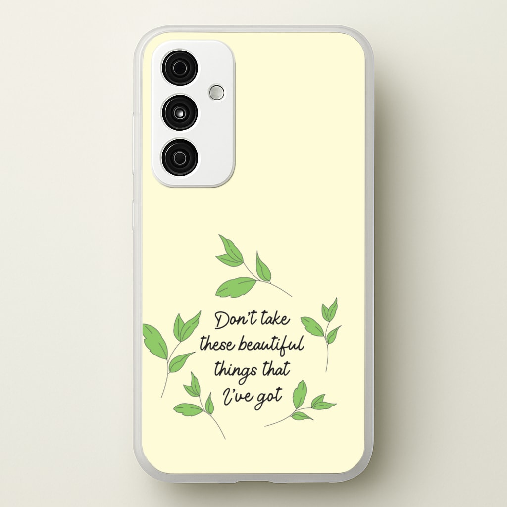 Don't Take These Beautiful Things That I've Got - Benson Boone Phone Case for Galaxy A35