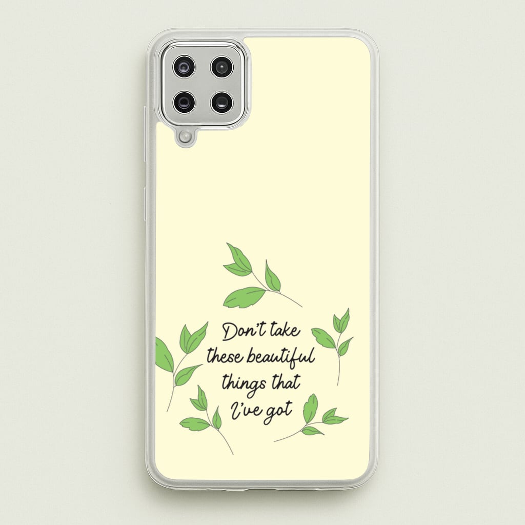Don't Take These Beautiful Things That I've Got - Benson Boone Phone Case for Galaxy A12
