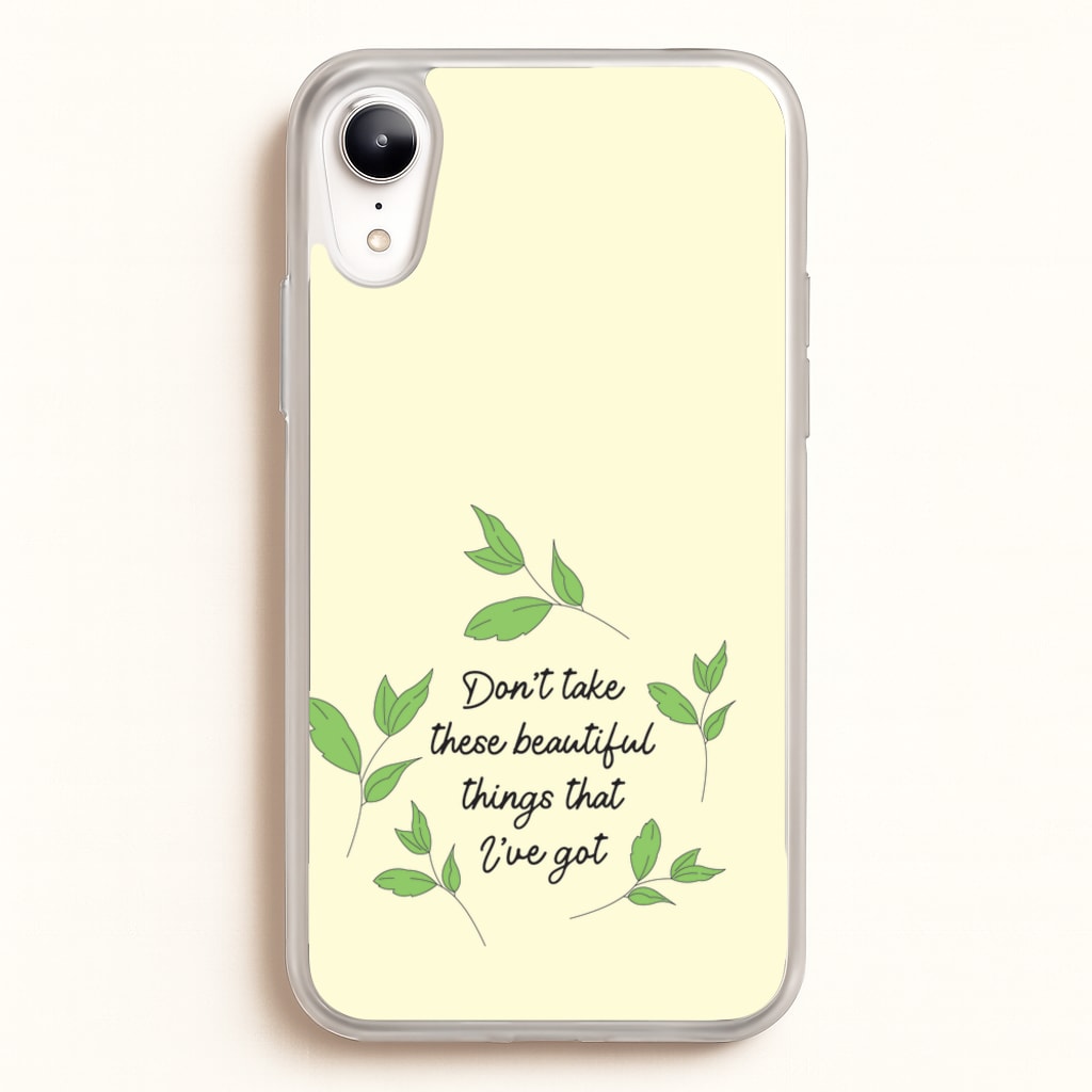 Don't Take These Beautiful Things That I've Got - Benson Boone Phone Case for iPhone XR