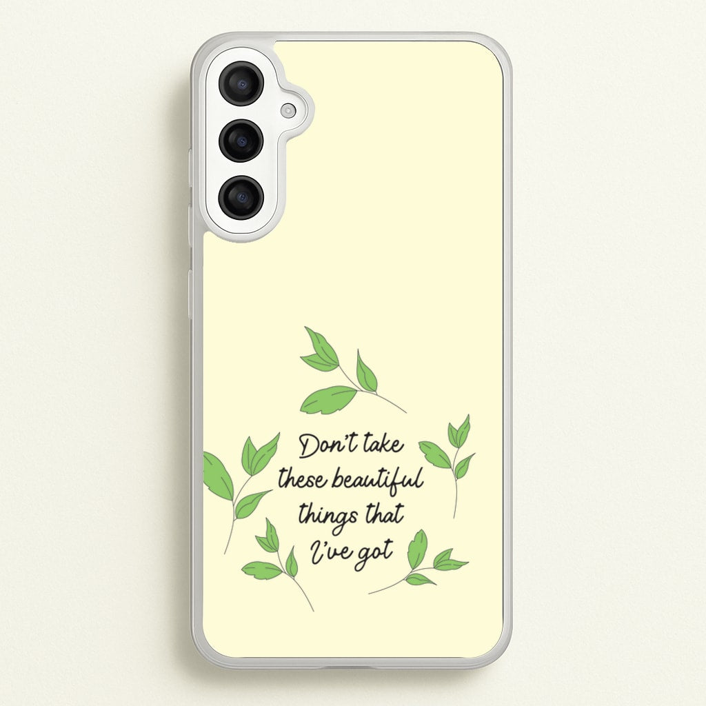 Don't Take These Beautiful Things That I've Got - Benson Boone Phone Case for Galaxy A36