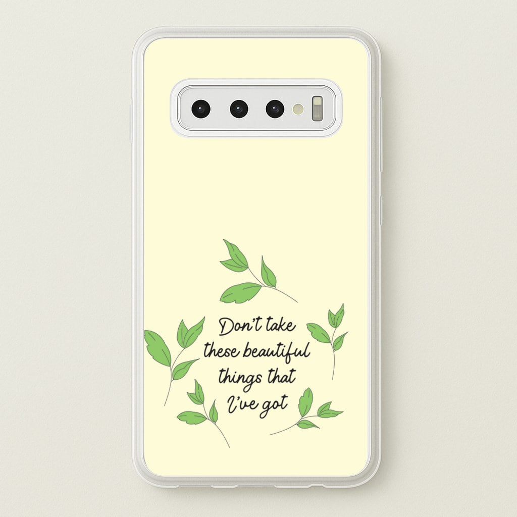 Don't Take These Beautiful Things That I've Got - Benson Boone Phone Case for Galaxy S10