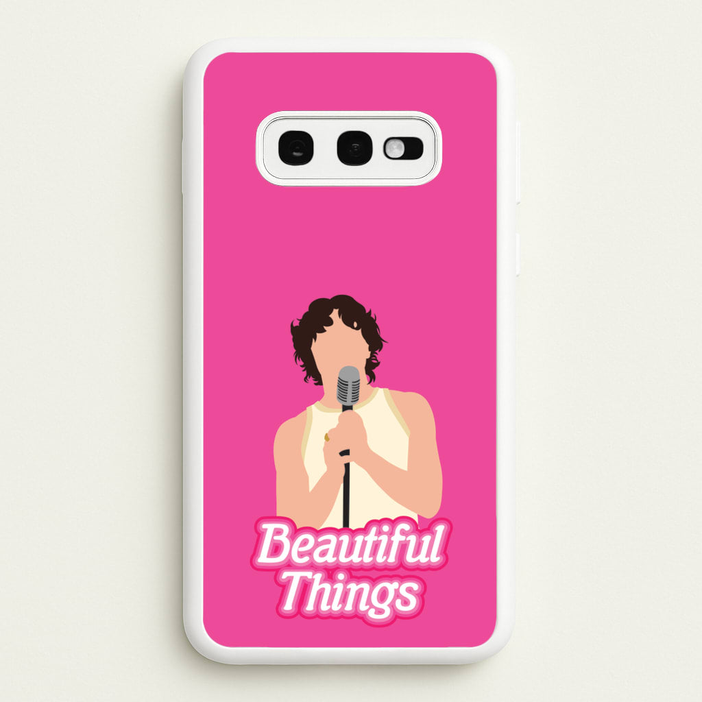 Neon Pink Beautiful Things - Benson Boone Phone Case for Galaxy S10e