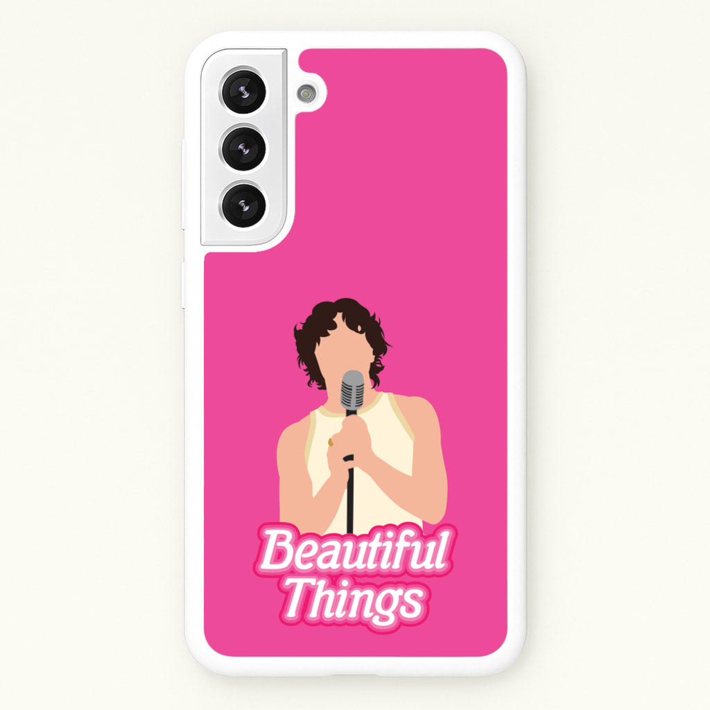 Neon Pink Beautiful Things - Benson Boone Phone Case for Galaxy S21