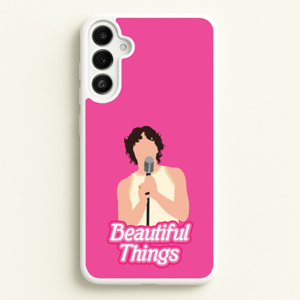 Neon Pink Beautiful Things - Benson Boone Phone Case for Galaxy A34