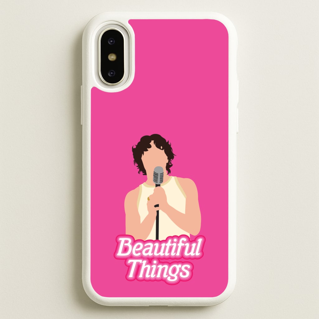 Neon Pink Beautiful Things - Benson Boone Phone Case for iPhone X / XS
