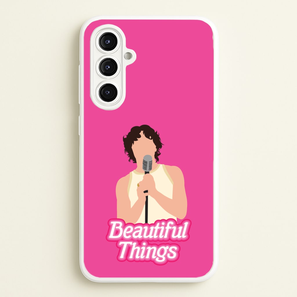 Neon Pink Beautiful Things - Benson Boone Phone Case for Galaxy A16