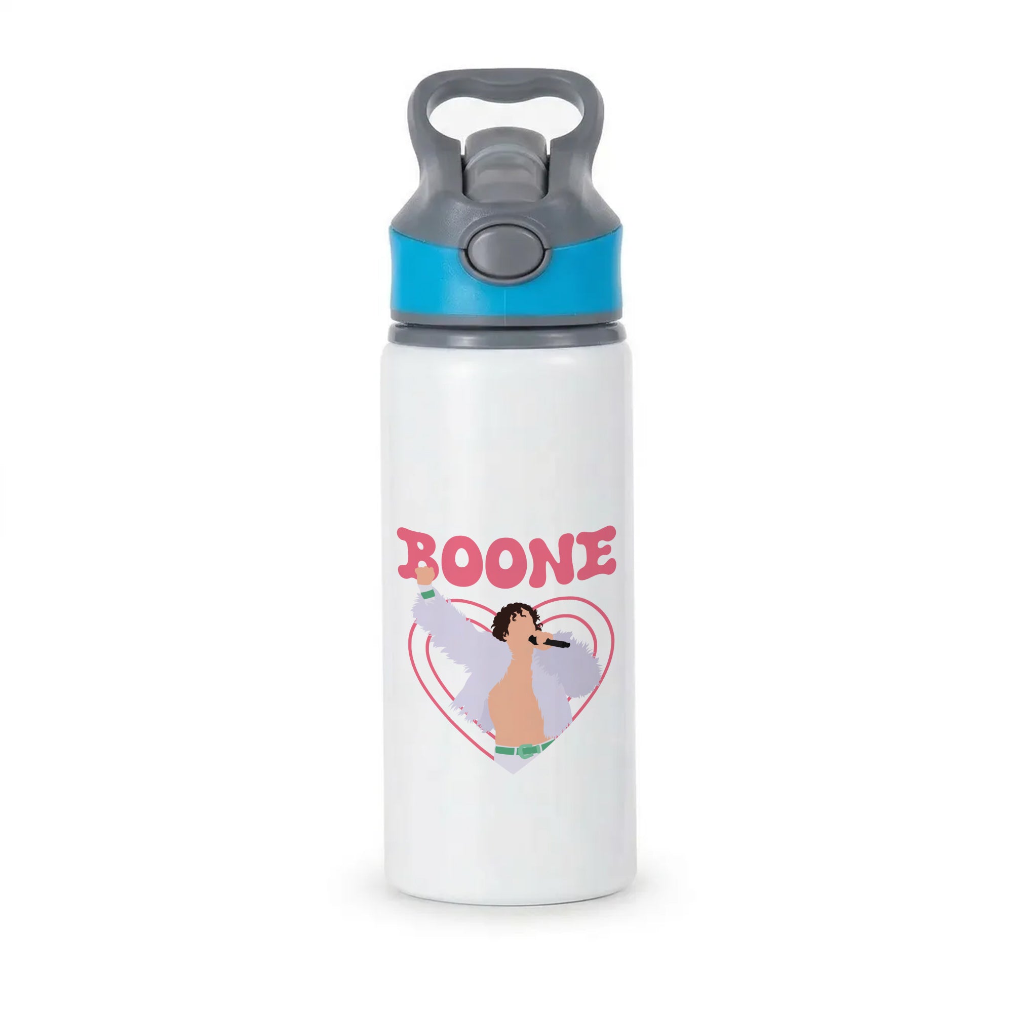 Boone Heart Active Water Bottle - Blue
