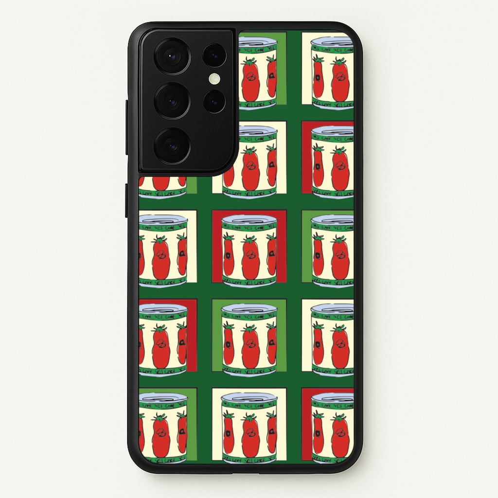 Tomato Pattern - The Bear Phone Case for Galaxy S21 Ultra
