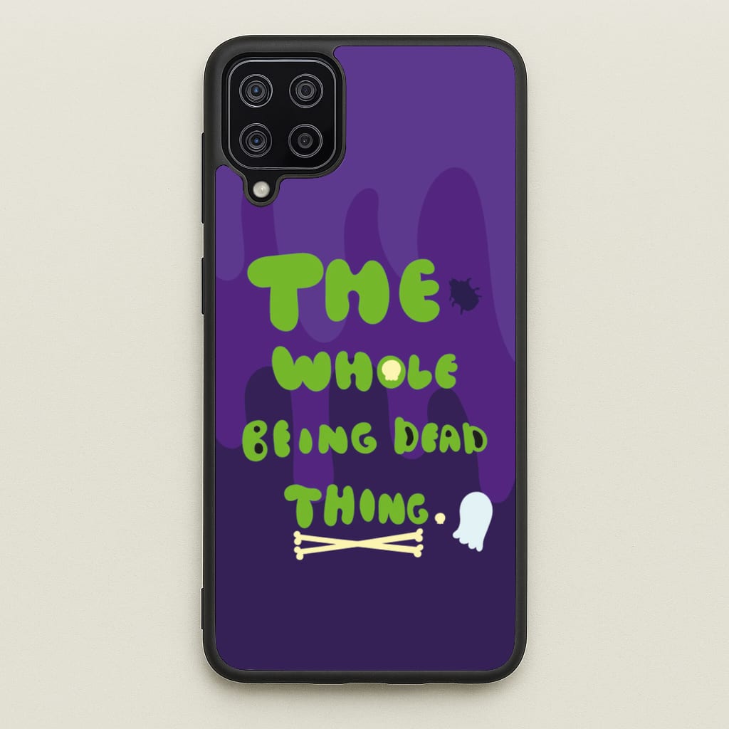 The Whole Being Dead Thing - Beetle Halloween - Halloween Phone Case for Galaxy A12