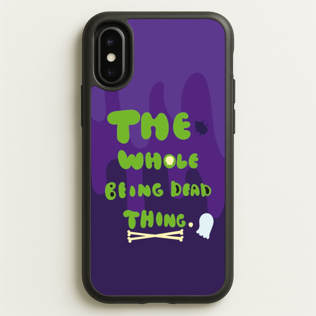 The Whole Being Dead Thing - Beetle Halloween - Halloween Phone Case for iPhone X / XS
