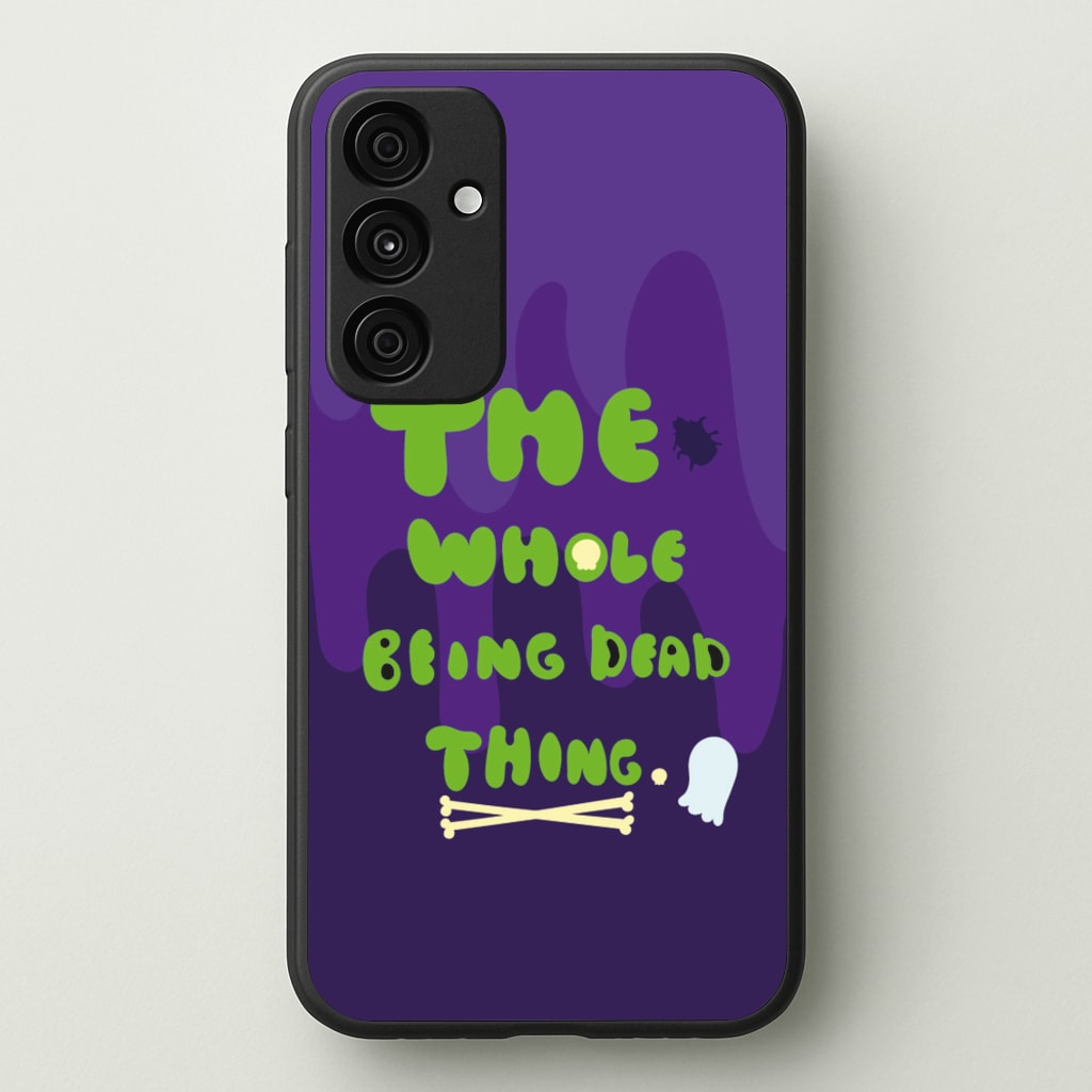 The Whole Being Dead Thing - Beetle Halloween - Halloween Phone Case for Galaxy A55