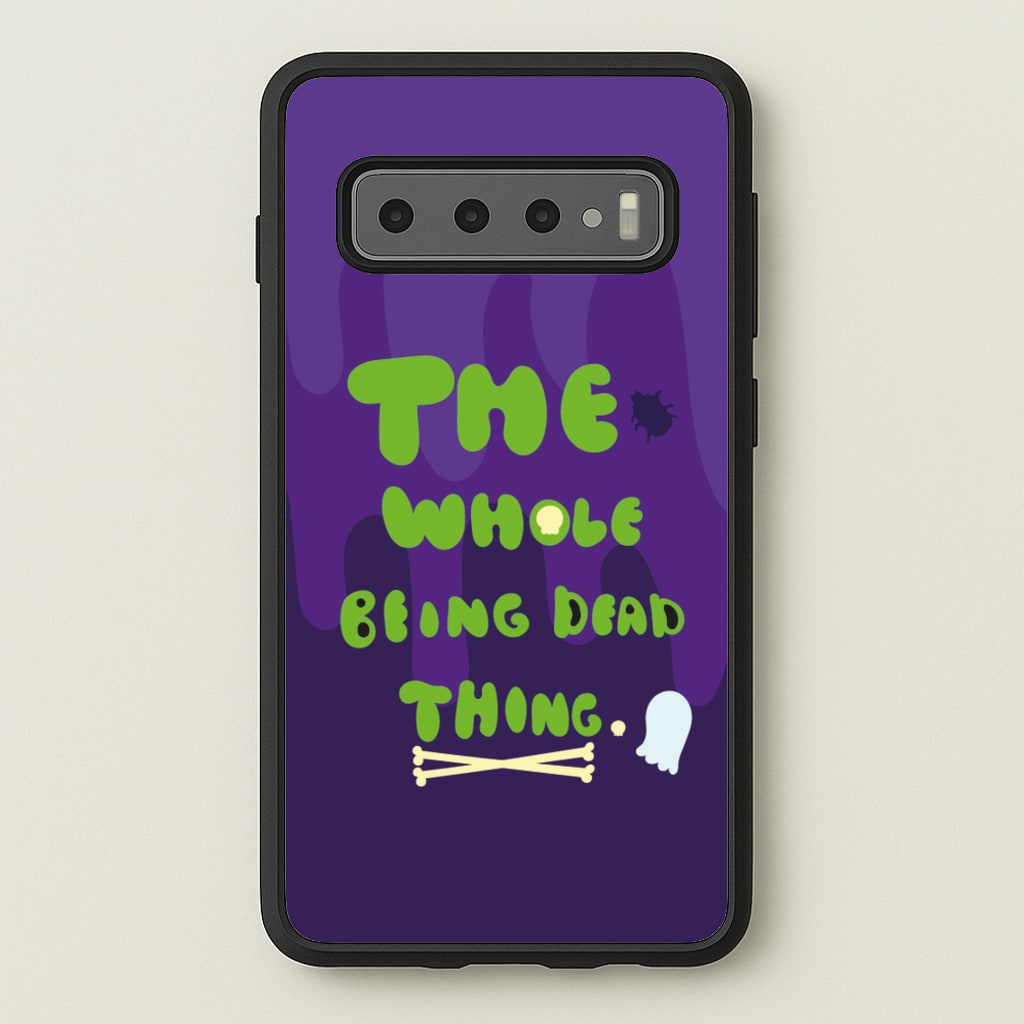 The Whole Being Dead Thing - Beetle Halloween - Halloween Phone Case for Galaxy S10 Plus
