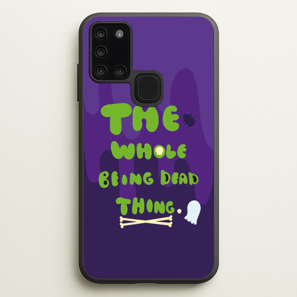 The Whole Being Dead Thing - Beetle Halloween - Halloween Phone Case for Galaxy A21s