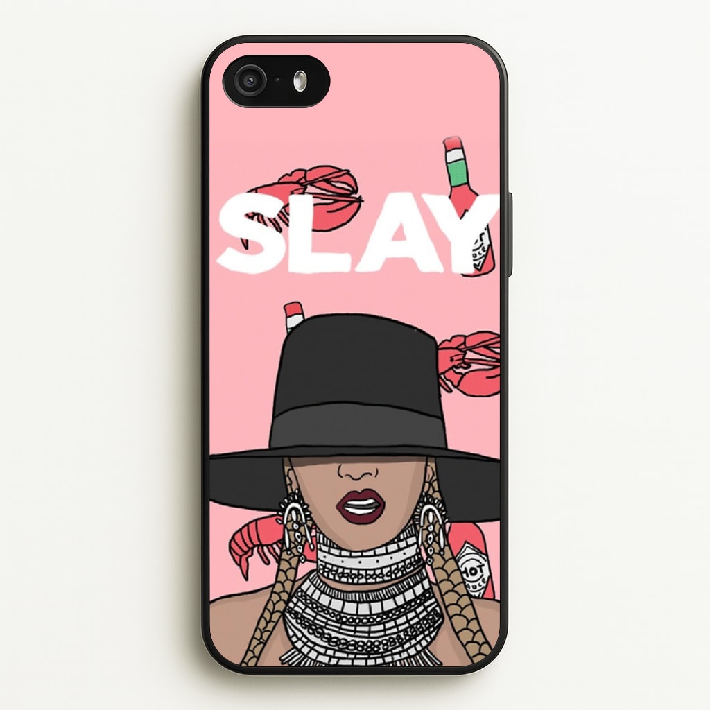 Slay - Queen B Cartoon - Beyonce Phone Case for iPhone 5 / 5s / SE 2016