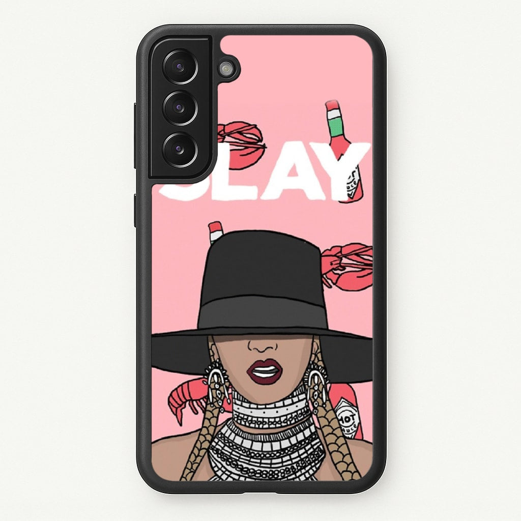 Slay - Queen B Cartoon - Beyonce Phone Case for Galaxy S21 Plus