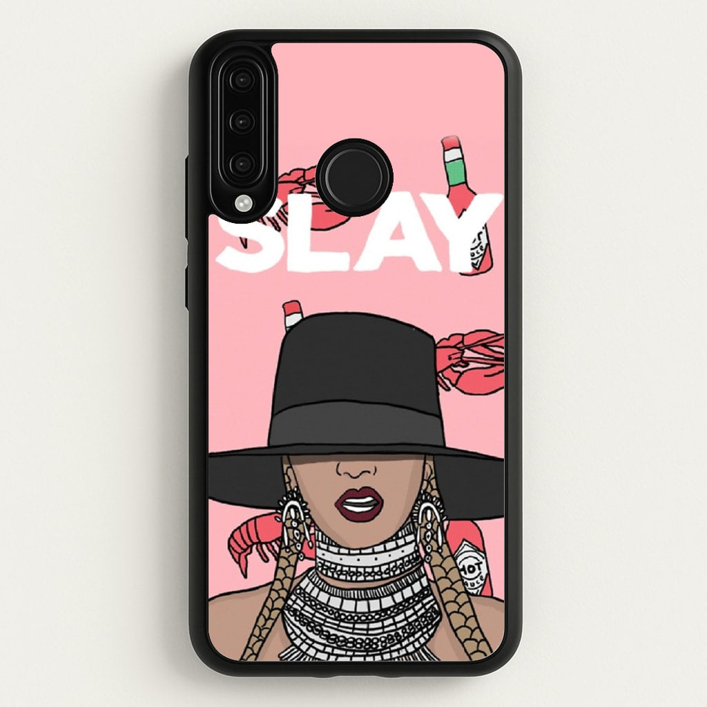 Slay - Queen B Cartoon - Beyonce Phone Case for Huawei P30 Lite
