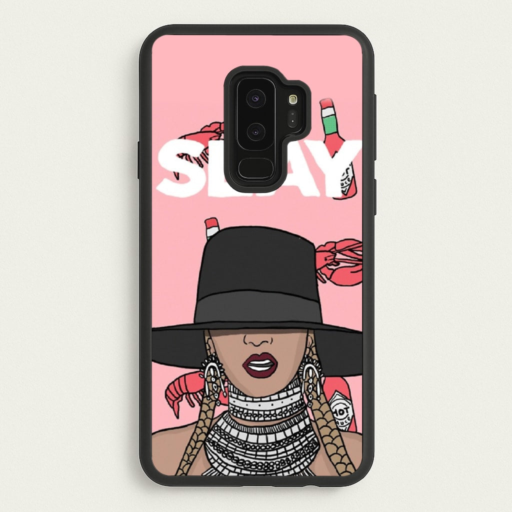 Slay - Queen B Cartoon - Beyonce Phone Case for Galaxy S9 Plus
