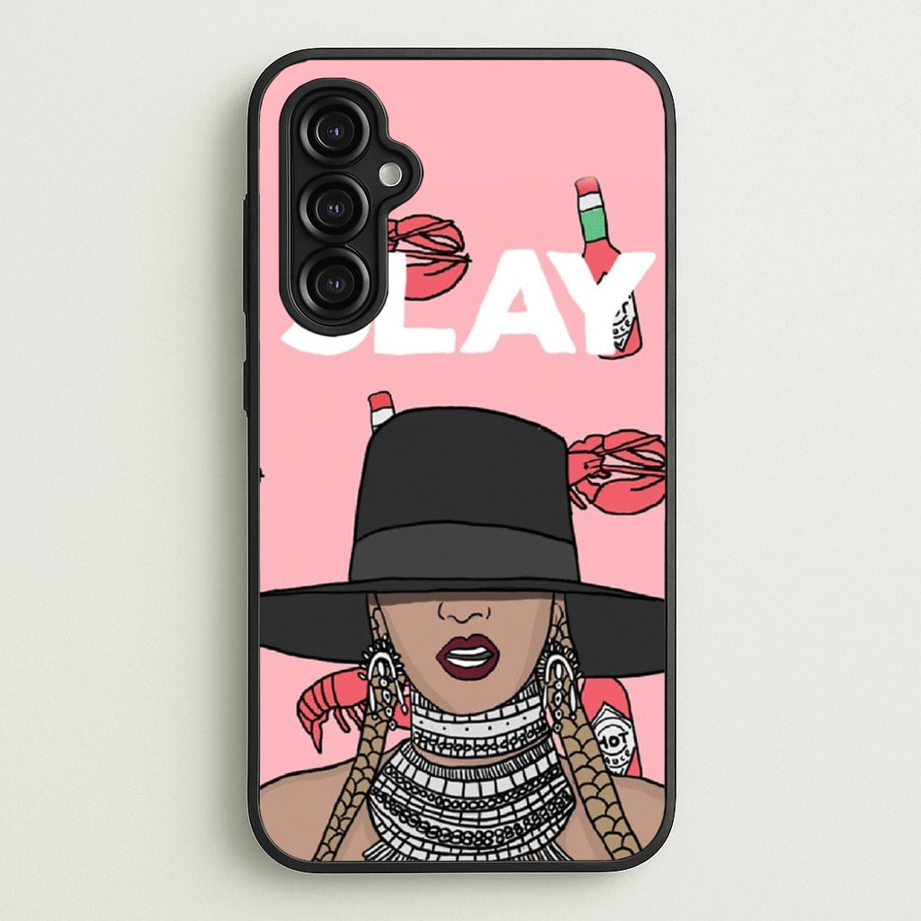 Slay - Queen B Cartoon - Beyonce Phone Case for Galaxy A14
