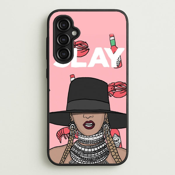Slay - Queen B Cartoon - Beyonce Phone Case for Galaxy A14