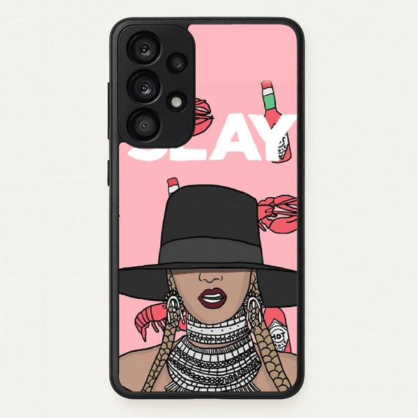 Slay - Queen B Cartoon - Beyonce Phone Case for Galaxy A33