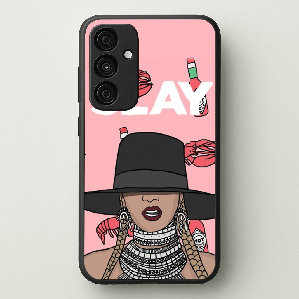 Slay - Queen B Cartoon - Beyonce Phone Case for Galaxy A35