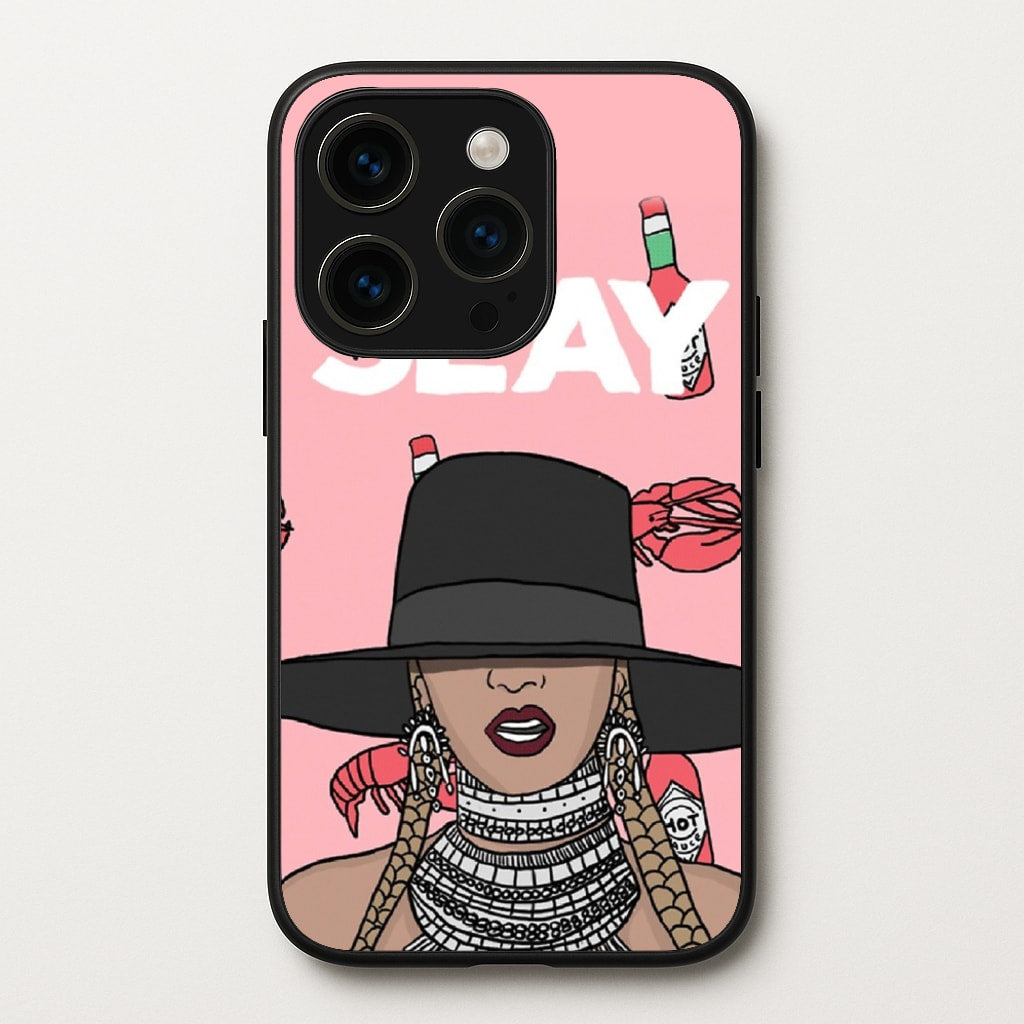 Slay - Queen B Cartoon - Beyonce Phone Case for iPhone 15 Pro