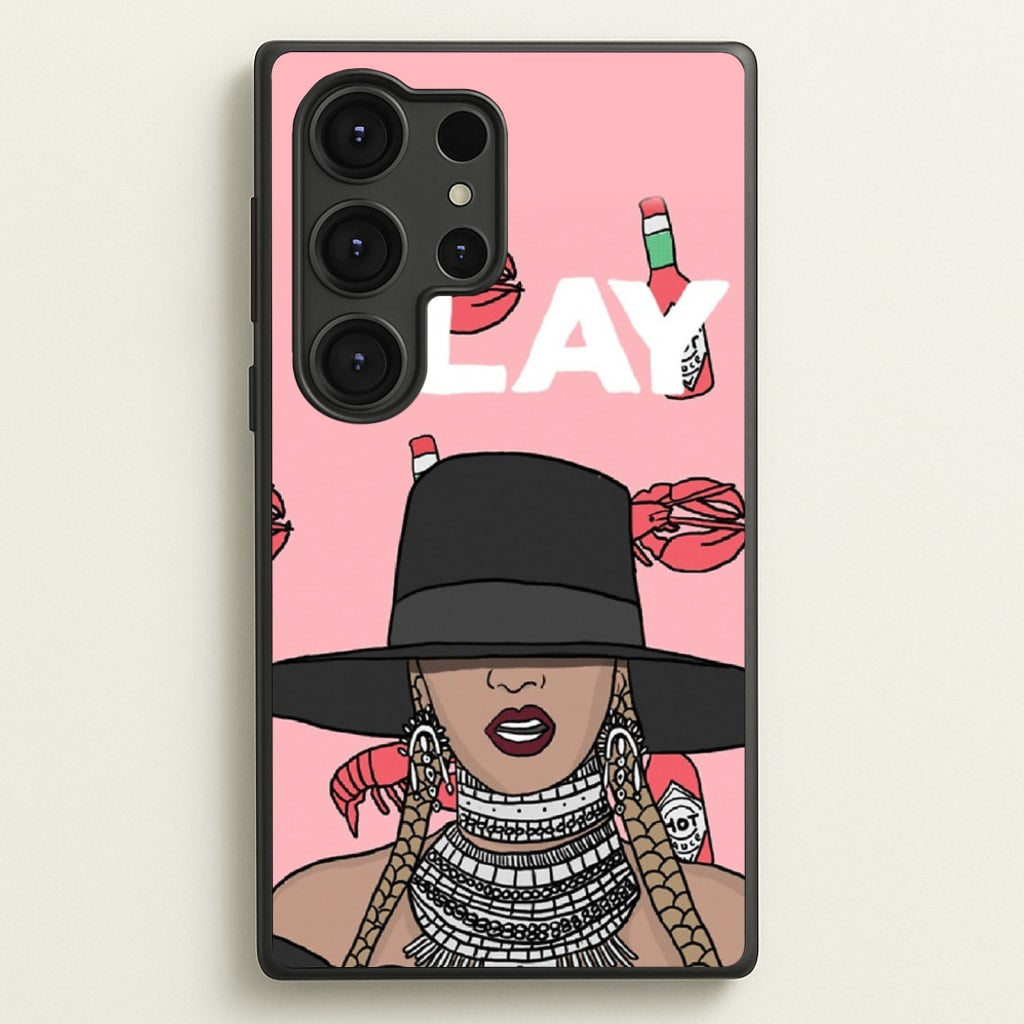 Slay - Queen B Cartoon - Beyonce Phone Case for Galaxy S25 Ultra