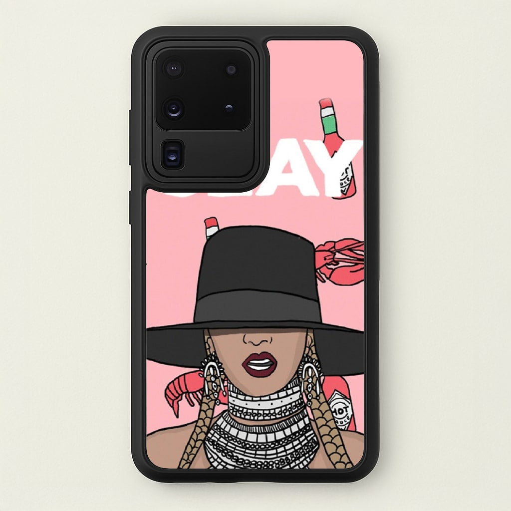 Slay - Queen B Cartoon - Beyonce Phone Case for Galaxy S20 Ultra