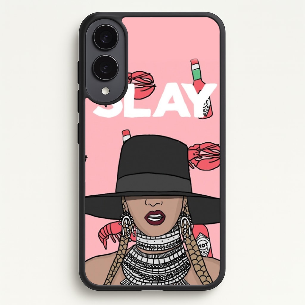 Slay - Queen B Cartoon - Beyonce Phone Case for Galaxy S25 Edge